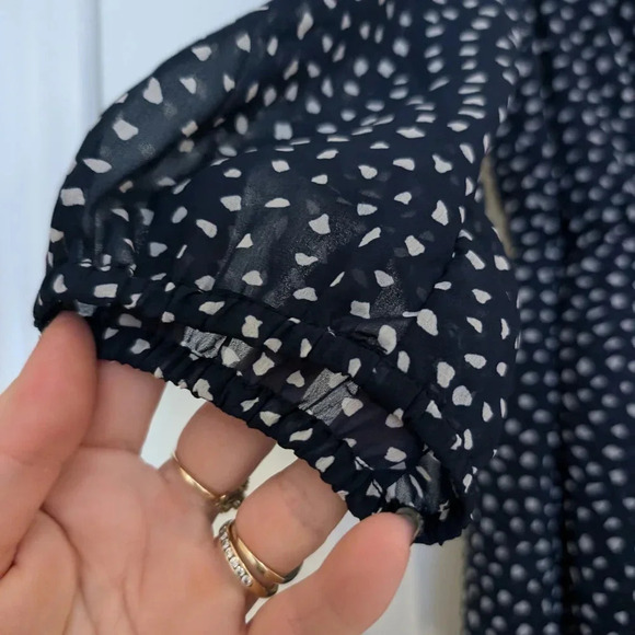 Blue Polka Dot Tiered Dress only Brand Size Medium - Picture 4 of 7